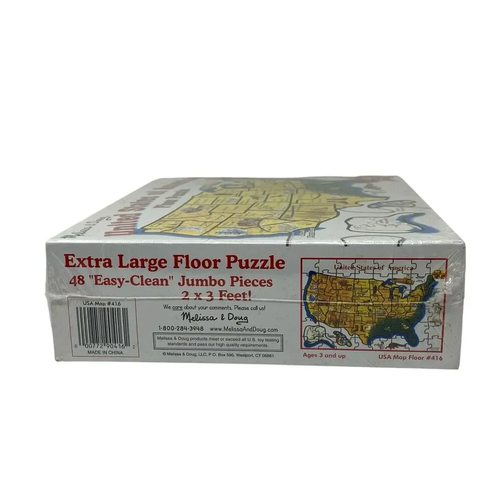 Melissa & Doug Puzzle USA‎ Map Floor 48 Jumbo Pieces Educational Kids Toy New